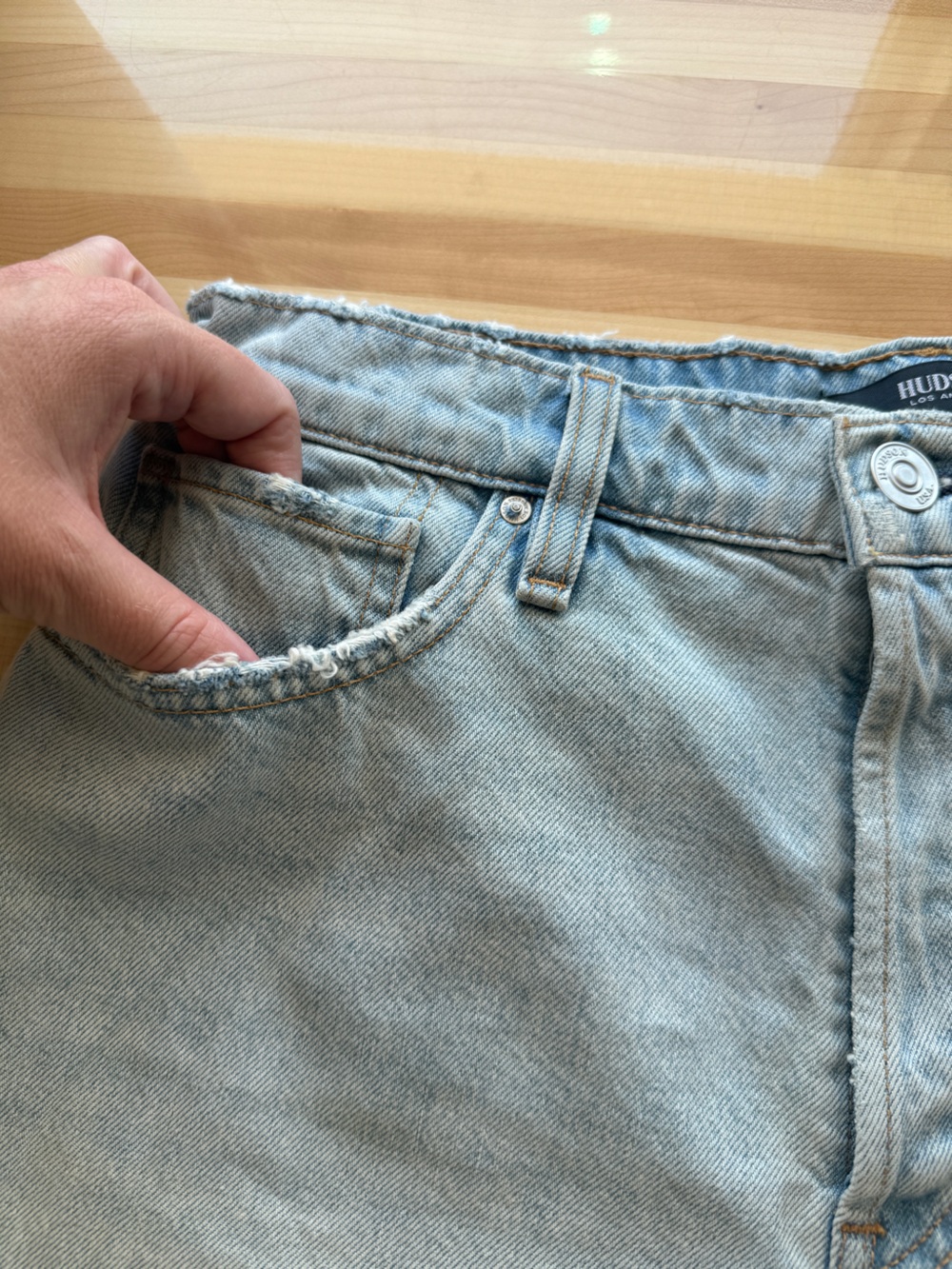 Hudson Jeans Light Blue Denim Jean Shorts - Picture 4 of 11